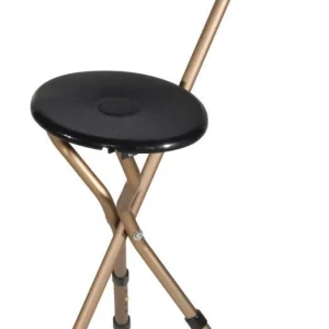 DRIVE MEDICAL - Bastón con Asiento Plegable y Liviano, Altura Ajustable