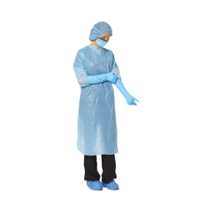 MEDLINE – Batas Descartables de Polietileno Thumbs Up, Caja con 15 Unidades