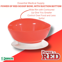 POWER OF RED – Tazón Grande con Base Antideslizante para Alzheimer y Demencia