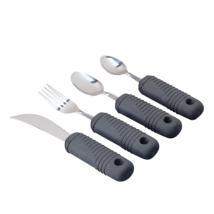MEDLINE – Set de Cubiertos Ergonómicos Flexibles Great Grip (4 Piezas)