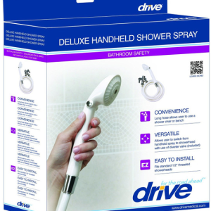 Ducha de Mano Deluxe con Manguera Reforzada y Válvula Diverter (Modelo 12037)