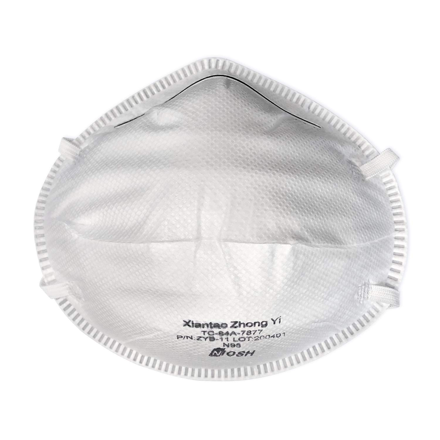 YB-11 – Mascarillas N95 Aprobadas por NIOSH para Adultos (Paquete de 20 unidades, Blancas) - Image 3