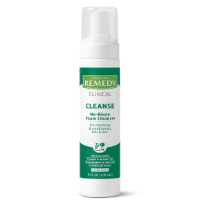 Medline Remedy Phytoplex Hydrating Cleansing Foam – No-Rinse Body Wash & Shampoo, 8 fl oz (240 mL)