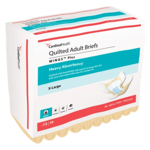 Cardinal Health Wings Plus Quilted Adult Briefs – Unisex, Protección Moderada