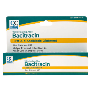 Quality Choice Bacitracin Ointment with Aloe – 1 oz (QC96061)