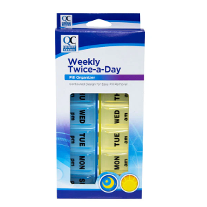 QUALITY CHOICE – Pastillero Semanal Doble (Mañana y Noche), 1 Unidad