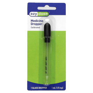 EZY DOSE – Gotero de Vidrio Calibrado para Medicamentos, 1 mL (1/5 Tsp)