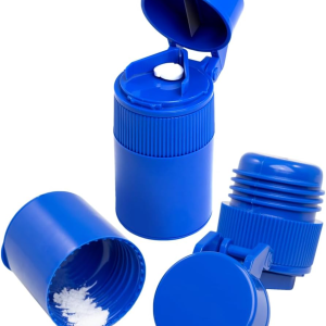 EZY DOSE – Triturador, Cortador y Molinillo de Pastillas con 3 Compartimentos y Cuchilla de Acero Inoxidable (Azul, Libre de BPA)