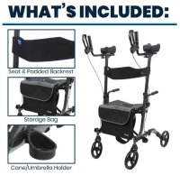 Upright Walker – Vive Upright Rollator Walker