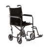 Medline Basic Transport Chair with Permanent Armrests and Detachable Swing-Away Footrests – 19" Seat