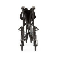 Medline Basic Transport Chair with Permanent Armrests and Detachable Swing-Away Footrests – 19" Seat