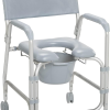 Drive Medical 11114KD-1 Shower Chair / Commode Chair with Casters (Grey)