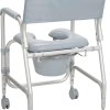 Drive Medical 11114KD-1 Shower Chair / Commode Chair with Casters (Grey)