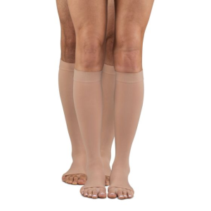 Dr. Comfort Microfiber Opaque +Plus 20-30 mmHg Bajo la Rodilla Punta Abierta