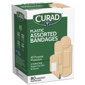 Plastic Bandages, Assorted Sizes, 80 Count
