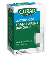 Waterproof Bandages, 1" x 2.5", 30 count