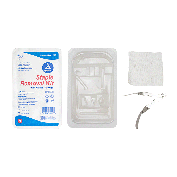 Dynarex Staple Removal Kits / Suture Removal Kits – Kits Esterilizados de Remoción de Suturas y Grapas