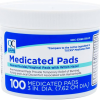 Quality Choice Medicated Pads with Witch Hazel – 100 Count