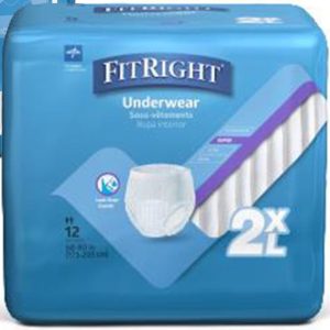 MEDLINE – Pañales Desechables FitRight OptiFit con Lengüetas y Tecnología Phytoplex, Súper Absorbentes